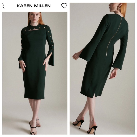 Karen Millen Dresses Nwt Karen Millen Stud Detail Split Sleeve